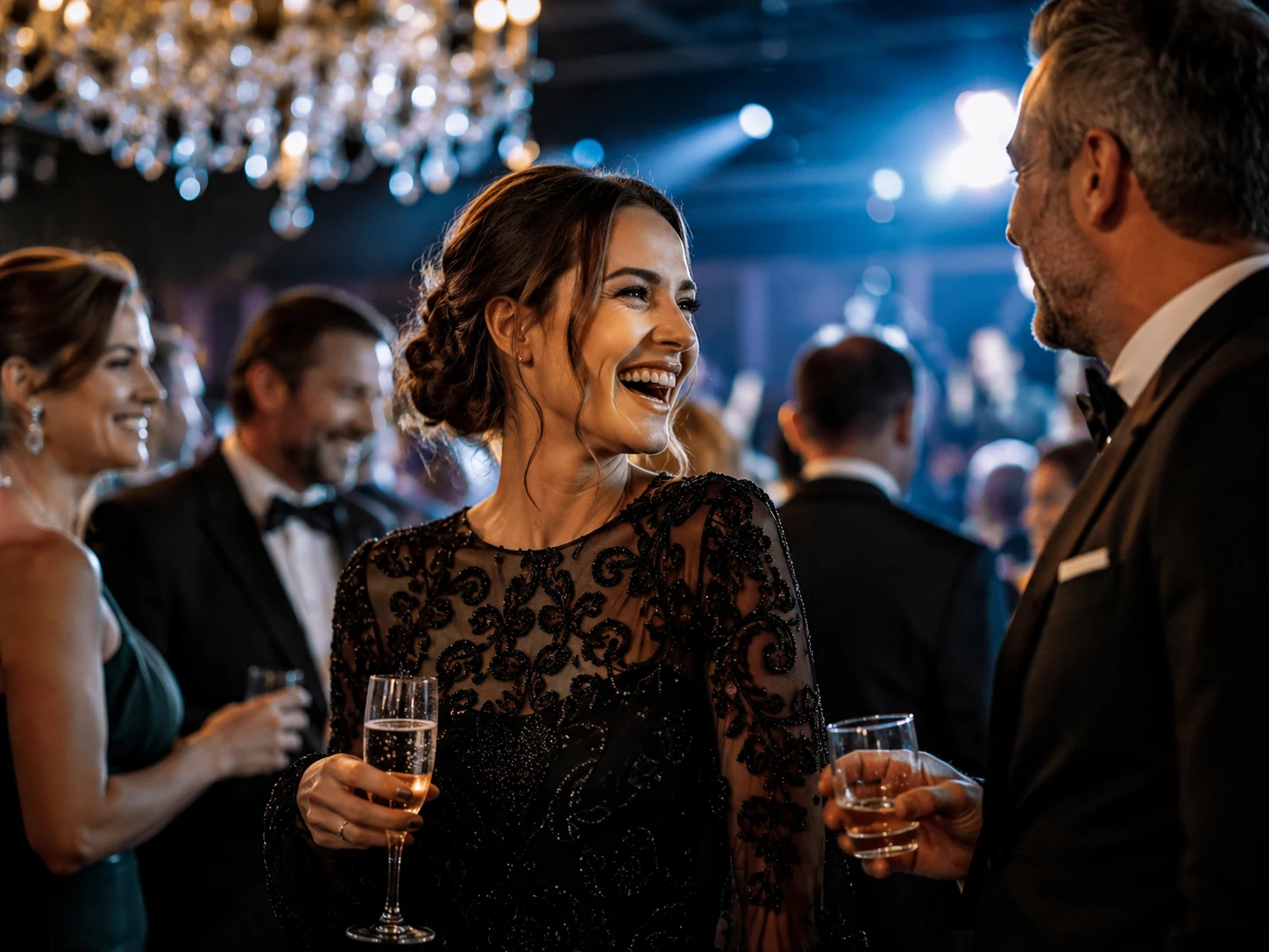 Elegante Eventfotografie mit Gästen